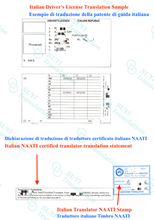 Load image into Gallery viewer, NAATI Certified Italian → English Drive License Translation