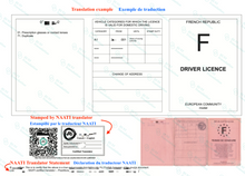 Load image into Gallery viewer, Traduction de permis de conduire certifiée NAATI du français vers l'anglais