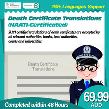 Load image into Gallery viewer, Death Certificate Translations(NAATI-Certificated)
