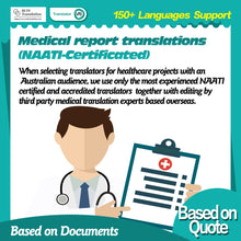 Load image into Gallery viewer, Medical report translations(NAATI-Certificated)
