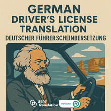 Load image into Gallery viewer, NAATI-zertifizierter Übersetzungsservice für Führerscheine von Deutsch nach Englisch
